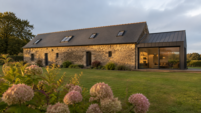 Extension bois en maison ancienne