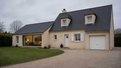 Extension latérale pouvant accueillir un nouveau salon