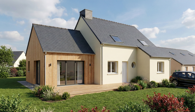 Extension latérale 24 m2 maison individuelle bois